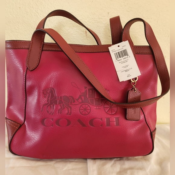 Coach Handbags - Coach Tote Bag 27 in Colorblock With Horse And Carriage